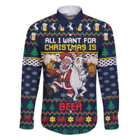 Personalized Merionethshire Wales Christmas Family Matching Puletasi and Hawaiian Shirt Beer and Goat Santa Design - Wonder Print Shop