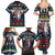 Personalized Merionethshire Wales Christmas Family Matching Summer Maxi Dress and Hawaiian Shirt Beer and Goat Santa Design - Wonder Print Shop