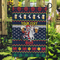 Personalized Merionethshire Wales Christmas Garden Flag Beer and Goat Santa Design - Wonder Print Shop