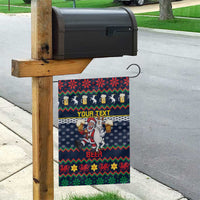 Personalized Merionethshire Wales Christmas Garden Flag Beer and Goat Santa Design - Wonder Print Shop