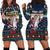 Personalized Merionethshire Wales Christmas Hoodie Dress Beer and Goat Santa Design - Wonder Print Shop