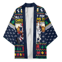 Personalized Merionethshire Wales Christmas Kimono Beer and Goat Santa Design - Wonder Print Shop