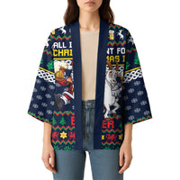 Personalized Merionethshire Wales Christmas Kimono Beer and Goat Santa Design - Wonder Print Shop