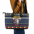 Personalized Merionethshire Wales Christmas Leather Tote Bag Beer and Goat Santa Design - Wonder Print Shop