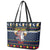 Personalized Merionethshire Wales Christmas Leather Tote Bag Beer and Goat Santa Design - Wonder Print Shop