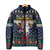 Personalized Merionethshire Wales Christmas Padded Jacket Beer and Goat Santa Design - Wonder Print Shop