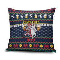 Personalized Merionethshire Wales Christmas Pillow Cover Beer and Goat Santa Design - Wonder Print Shop