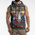Personalized Merionethshire Wales Christmas Sleeveless Zip Hoodie Beer and Goat Santa Design - Wonder Print Shop