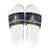 Personalized Merionethshire Wales Christmas Slide Sandals Beer and Goat Santa Design - Wonder Print Shop