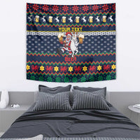Personalized Merionethshire Wales Christmas Tapestry Beer and Goat Santa Design - Wonder Print Shop