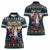 Personalized Merionethshire Wales Christmas Women Polo Shirt Beer and Goat Santa Design - Wonder Print Shop