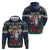 Personalized Merionethshire Wales Christmas Zip Hoodie Beer and Goat Santa Design - Wonder Print Shop