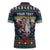 Personalized Merionethshire Wales Christmas Zipper Polo Shirt Beer and Goat Santa Design - Wonder Print Shop