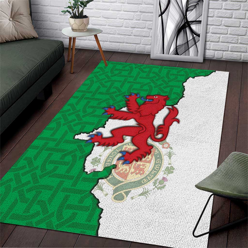 Montgomeryshire Wales Area Rug Map and Emblem Celtic Style - Wonder Print Shop