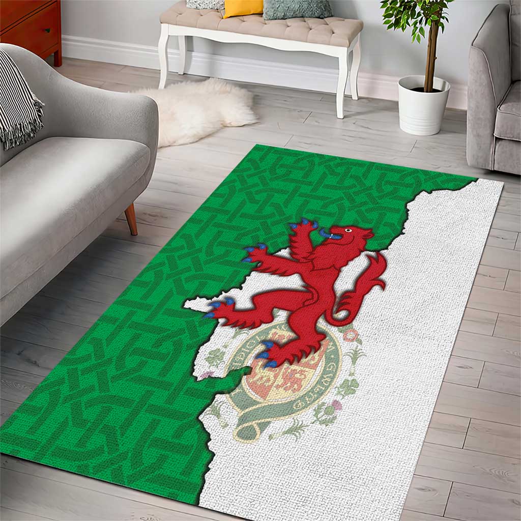 Montgomeryshire Wales Area Rug Map and Emblem Celtic Style - Wonder Print Shop