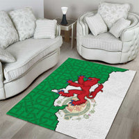 Montgomeryshire Wales Area Rug Map and Emblem Celtic Style - Wonder Print Shop