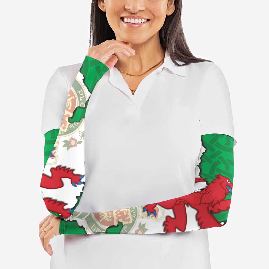Montgomeryshire Wales Arm Sleeves Map and Emblem Celtic Style - Wonder Print Shop