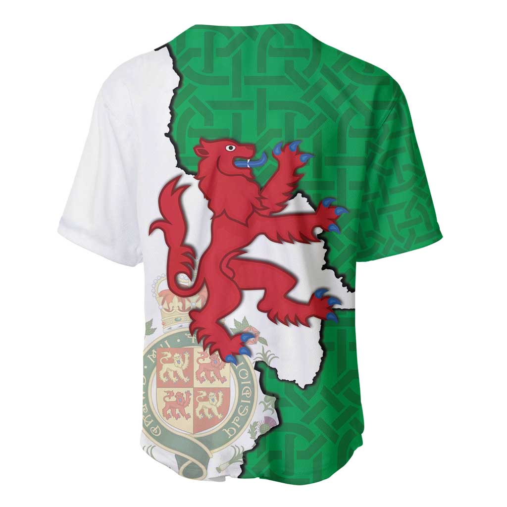 Montgomeryshire Wales Baseball Jersey Map and Emblem Celtic Style - Wonder Print Shop