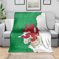 Montgomeryshire Wales Blanket Map and Emblem Celtic Style - Wonder Print Shop