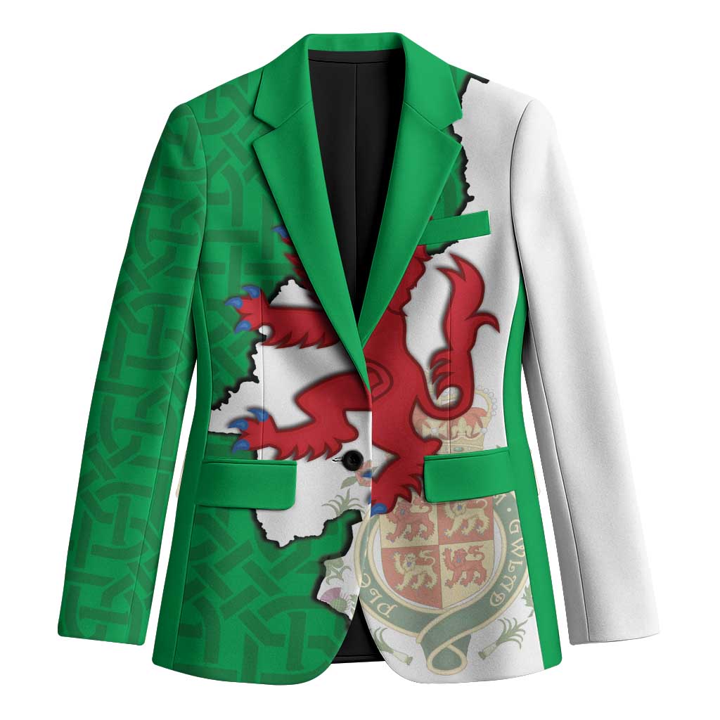 Montgomeryshire Wales Blazer Map and Emblem Celtic Style - Wonder Print Shop