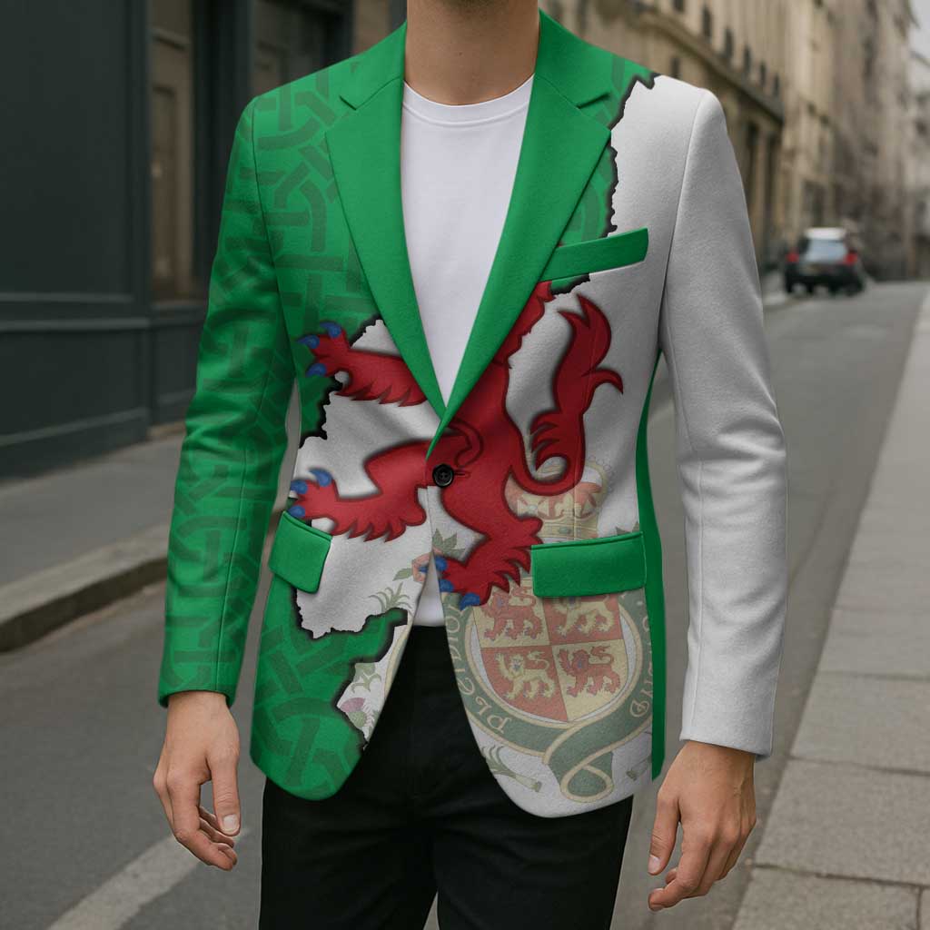 Montgomeryshire Wales Blazer Map and Emblem Celtic Style - Wonder Print Shop