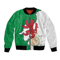 Montgomeryshire Wales Bomber Jacket Map and Emblem Celtic Style - Wonder Print Shop