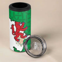 Montgomeryshire Wales 4 in 1 Can Cooler Tumbler Map and Emblem Celtic Style - Wonder Print Shop