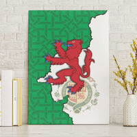 Montgomeryshire Wales Canvas Wall Art Map and Emblem Celtic Style - Wonder Print Shop