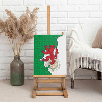Montgomeryshire Wales Canvas Wall Art Map and Emblem Celtic Style - Wonder Print Shop