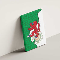 Montgomeryshire Wales Canvas Wall Art Map and Emblem Celtic Style - Wonder Print Shop