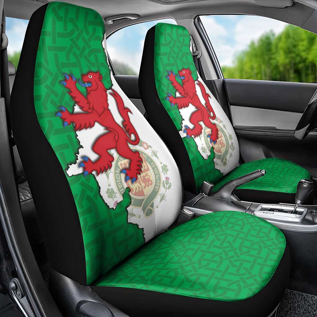 Montgomeryshire Wales Car Seat Cover Map and Emblem Celtic Style - Wonder Print Shop