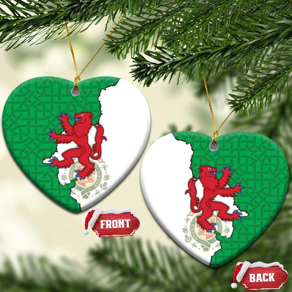 Montgomeryshire Wales Ceramic Ornament Map and Emblem Celtic Style - Wonder Print Shop