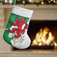 Montgomeryshire Wales Christmas Stocking Map and Emblem Celtic Style - Wonder Print Shop