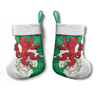 Montgomeryshire Wales Christmas Stocking Map and Emblem Celtic Style - Wonder Print Shop