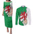 Montgomeryshire Wales Couples Matching Puletasi and Long Sleeve Button Shirt Map and Emblem Celtic Style - Wonder Print Shop