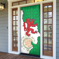 Montgomeryshire Wales Door Cover Map and Emblem Celtic Style - Wonder Print Shop