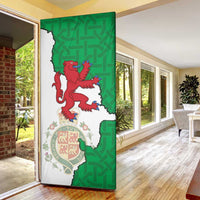 Montgomeryshire Wales Door Cover Map and Emblem Celtic Style - Wonder Print Shop