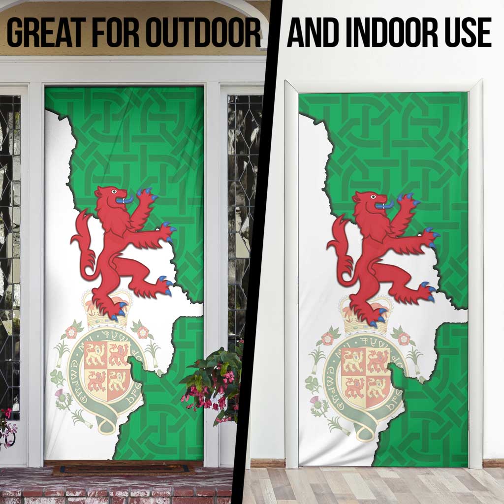 Montgomeryshire Wales Door Cover Map and Emblem Celtic Style - Wonder Print Shop