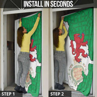 Montgomeryshire Wales Door Cover Map and Emblem Celtic Style - Wonder Print Shop