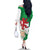 Montgomeryshire Wales Family Matching Off The Shoulder Long Sleeve Dress and Hawaiian Shirt Map and Emblem Celtic Style - Wonder Print Shop
