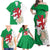 Montgomeryshire Wales Family Matching Off Shoulder Maxi Dress and Hawaiian Shirt Map and Emblem Celtic Style - Wonder Print Shop