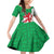 Montgomeryshire Wales Family Matching Off Shoulder Short Dress and Hawaiian Shirt Map and Emblem Celtic Style - Wonder Print Shop