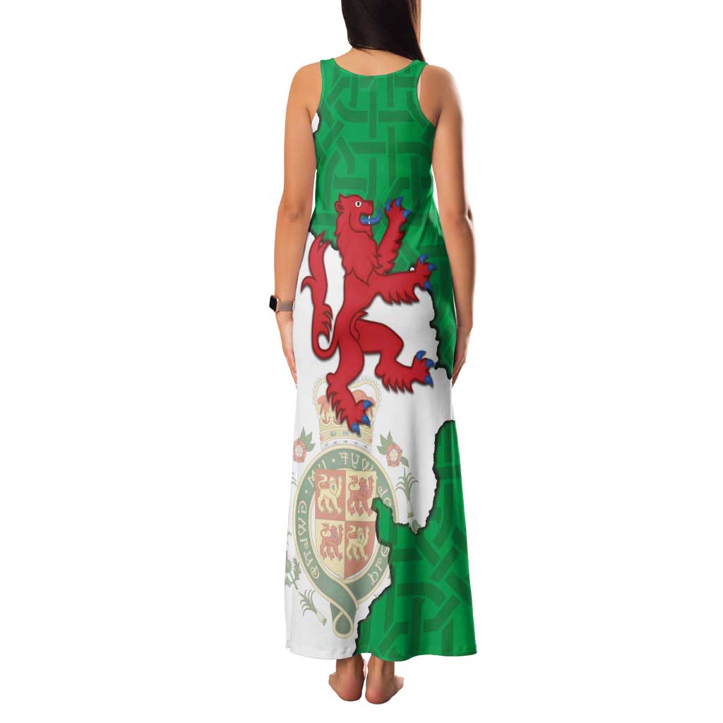 Montgomeryshire Wales Family Matching Tank Maxi Dress and Hawaiian Shirt Map and Emblem Celtic Style - Wonder Print Shop