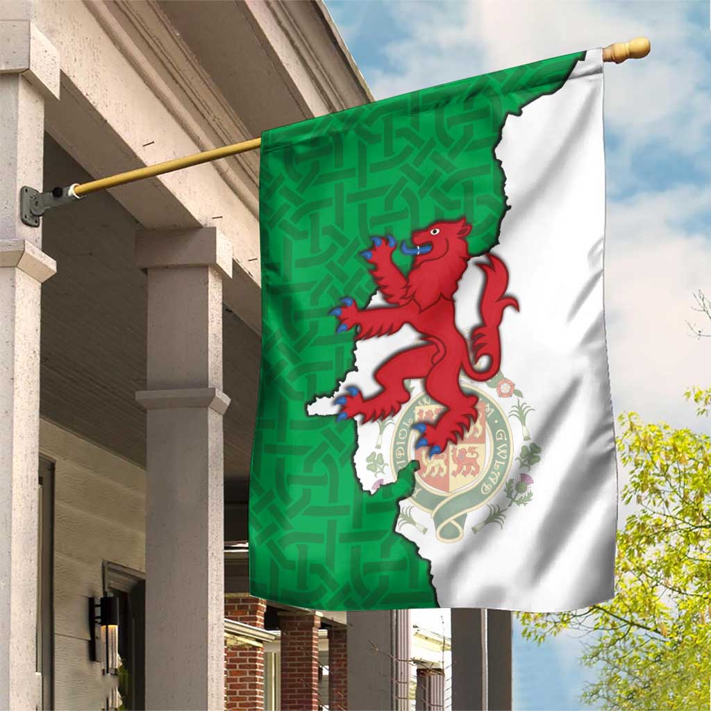 Montgomeryshire Wales Garden Flag Map and Emblem Celtic Style - Wonder Print Shop