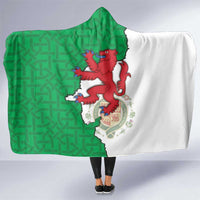 Montgomeryshire Wales Hooded Blanket Map and Emblem Celtic Style - Wonder Print Shop