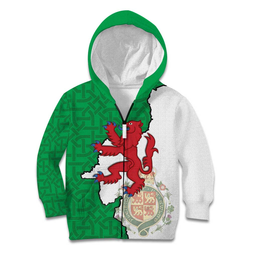 Montgomeryshire Wales Kid Hoodie Map and Emblem Celtic Style - Wonder Print Shop