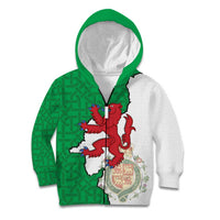 Montgomeryshire Wales Kid Hoodie Map and Emblem Celtic Style - Wonder Print Shop