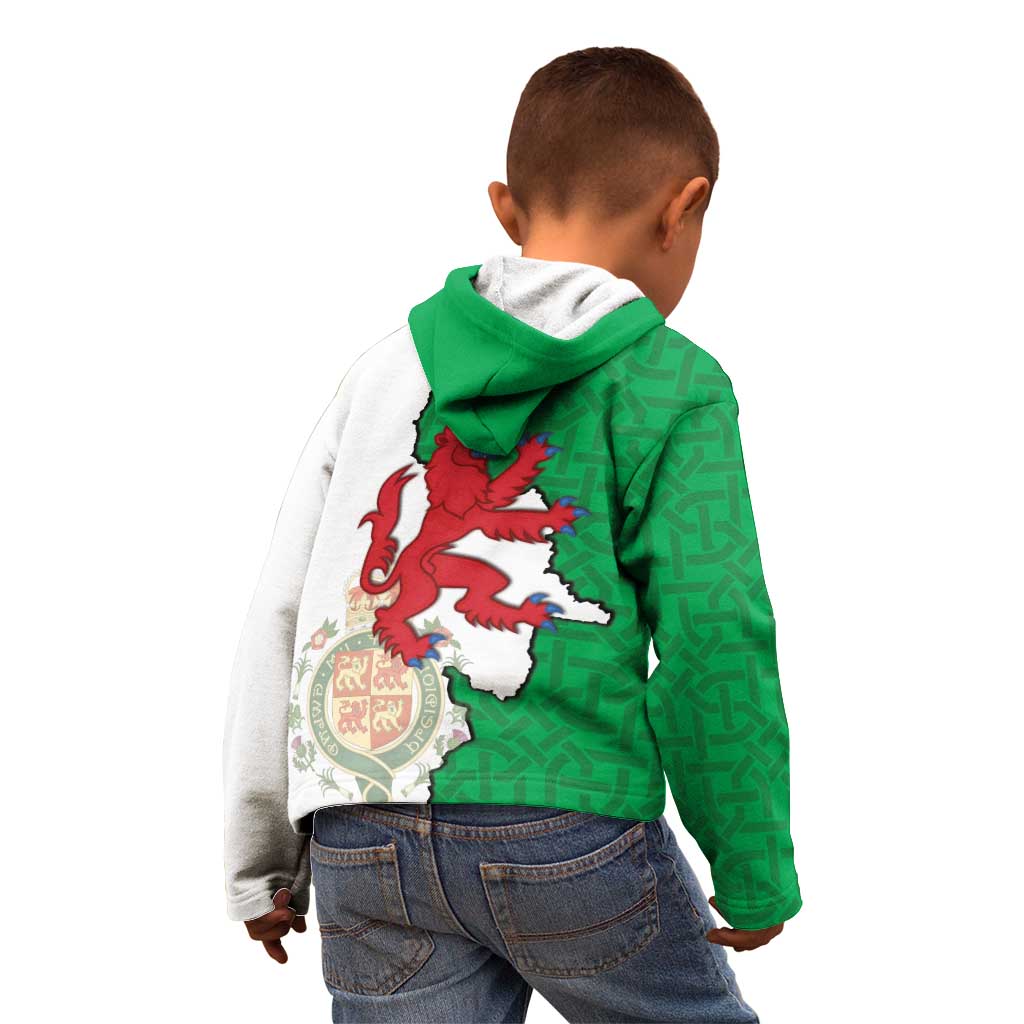 Montgomeryshire Wales Kid Hoodie Map and Emblem Celtic Style - Wonder Print Shop