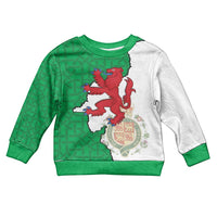 Montgomeryshire Wales Kid Ugly Christmas Sweater Map and Emblem Celtic Style - Wonder Print Shop