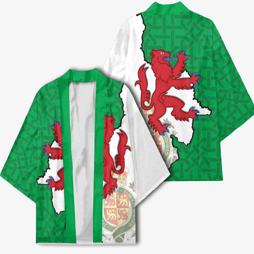 Montgomeryshire Wales Kimono Map and Emblem Celtic Style - Wonder Print Shop